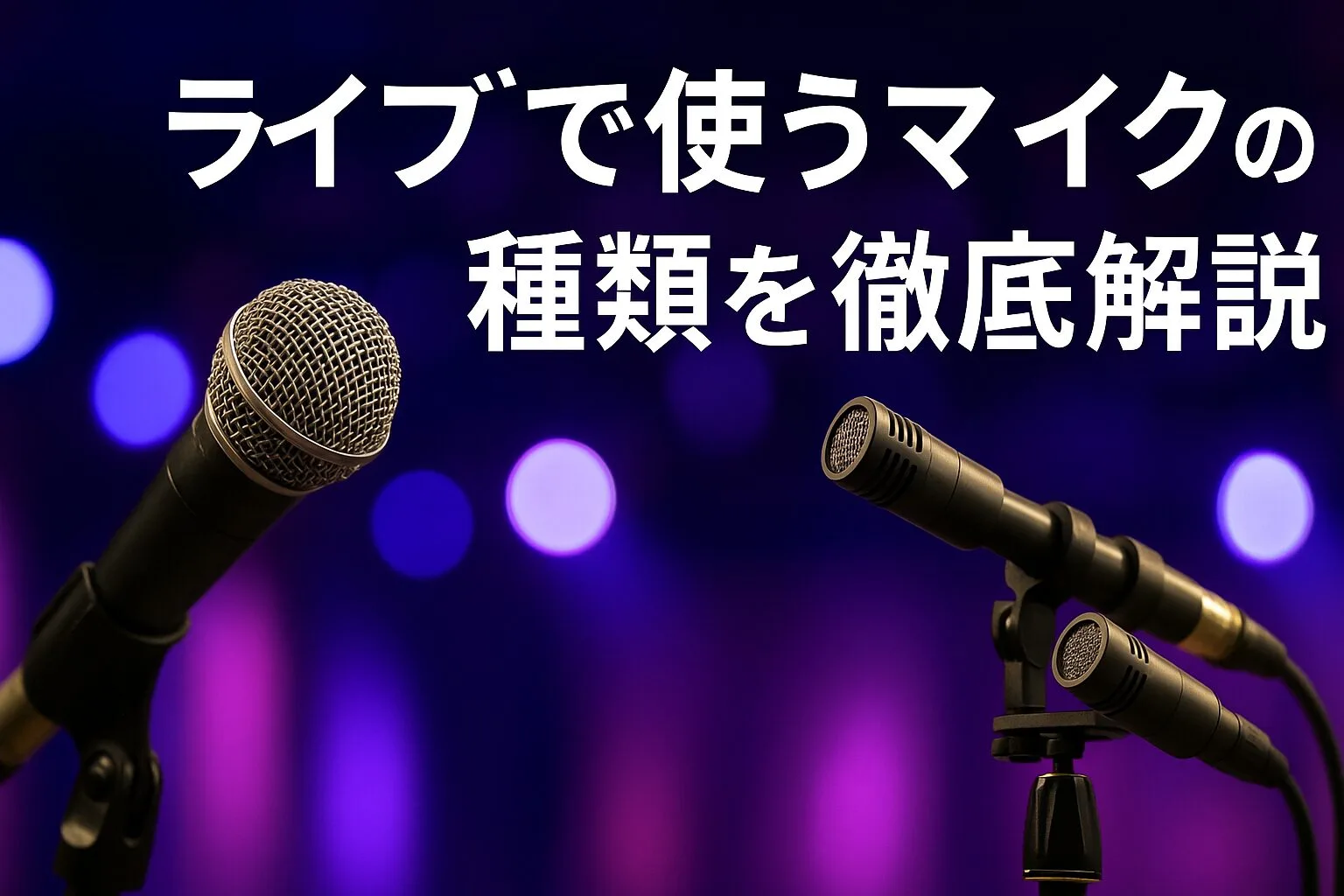 ライブで使うマイクの種類を徹底解説｜音を支えるプロの選び方