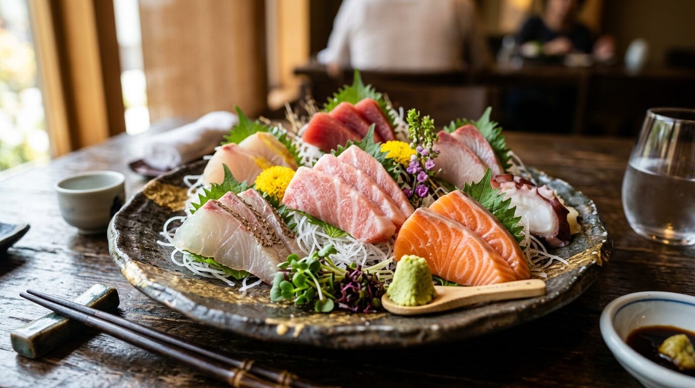 Premium luxury sashimi platter